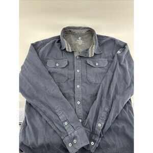 Kuhl Shirt Mens Medium Blue Double Cloth Outdoor Hiking Base Layer. EUC
